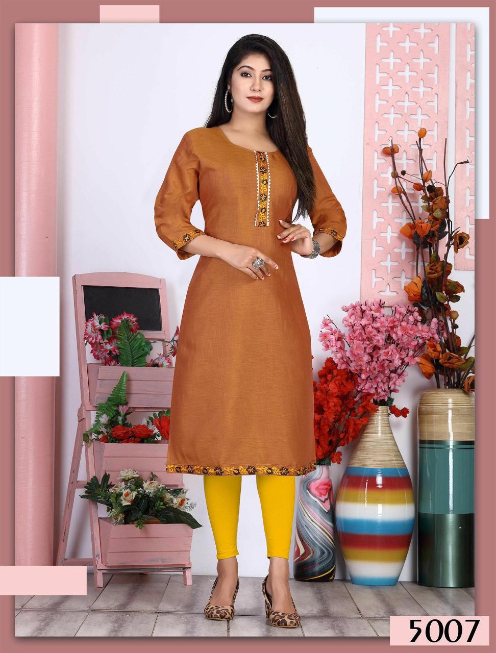Riyaa Hemangi Heavy Rayon Regular Wear Designer Kurti Collection